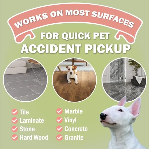 Sprinkle & Sweep Pet Accident Cleanup for all Hard Surface-4 Bag + Sweeper Kit (15oz Each) - Image 7