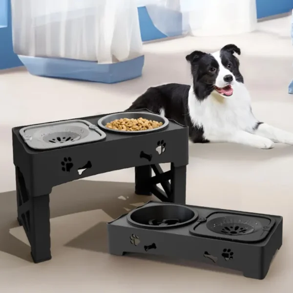 Elevated Pet Dog Bowls Slow Feeder,Adjustable Raised Dog Bowl,Food+Water Bowls - Image 3